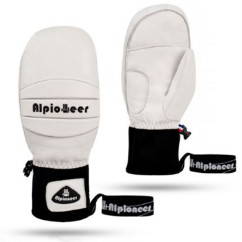 ALPIONEER Ски ръкавици Мъже Жени Професионални моторни шейни Сноуборд ръкавици Зимни топли кожени ръкавици Водоустойчиви ръкавици за сняг