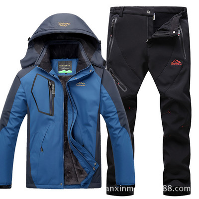 Ски костюм Мъжки костюм за спорт на открито Красив ветроустойчив водоустойчив топъл зимен ски костюм