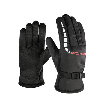 Ръкавици за мъже, жени, сензорни водоустойчиви ръкавици, топли термични поларени ски ръкавици за бягане