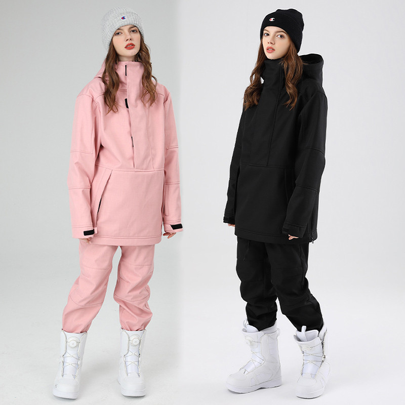 Žieminiai moterų slidinėjimo kostiumai Sportinė striukė Kelnės Moteriškas sniego kostiumas Moteriškas kalnų slidinėjimo kostiumas Neperšlampami drabužiai Kalnų slidinėjimo rinkiniai