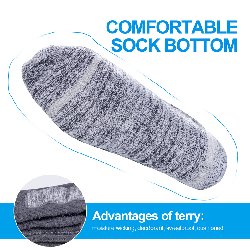 YUEDGE Merinó gyapjú sízokni férfi térdig érő téli termálzokni Sportok snowboardozáshoz Síelés Vadászat (2 pár/csomag)