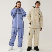 Téli síruha női szabadtéri snowboard dzseki férfi overál szélálló vízálló hóruha szélálló vízálló kapucnis síkészlet