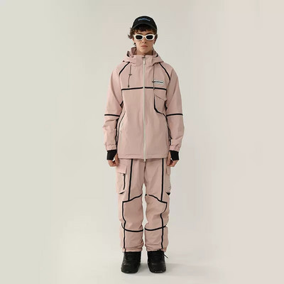 Téli síruha női szabadtéri snowboard dzseki férfi overál szélálló vízálló hóruha szélálló vízálló kapucnis síkészlet