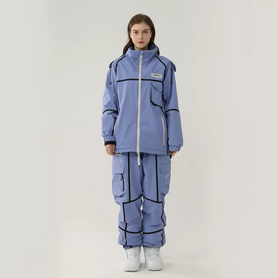Téli síruha női szabadtéri snowboard dzseki férfi overál szélálló vízálló hóruha szélálló vízálló kapucnis síkészlet