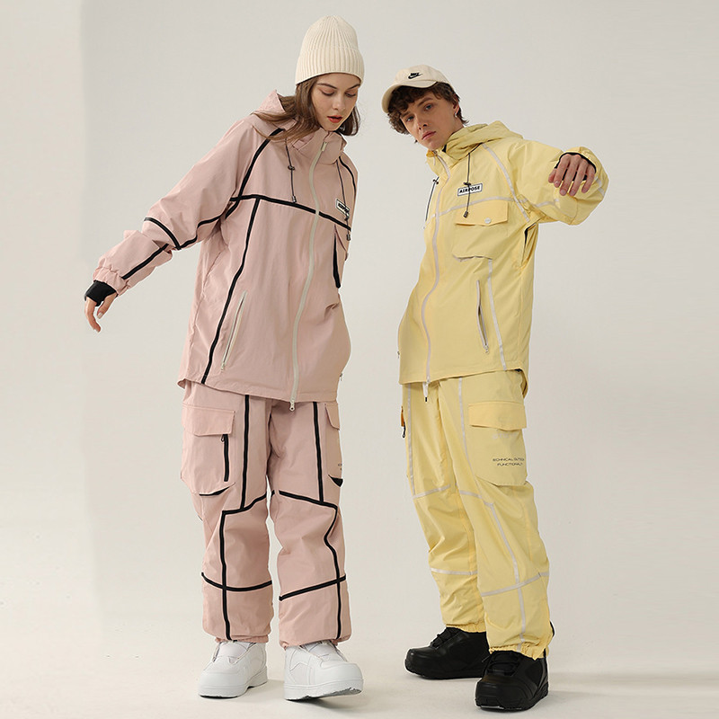 Téli síruha női szabadtéri snowboard dzseki férfi overál szélálló vízálló hóruha szélálló vízálló kapucnis síkészlet