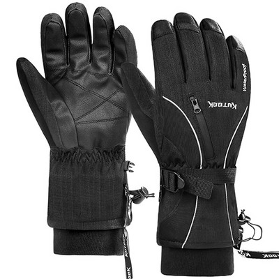 KUTOOK žieminės slidinėjimo pirštinės vandeniui atsparios karščiui atsparios vėjui šiltos sniego motociklo TPU sniego slidinėjimo priedai Vyriškos snieglenčių pirštinės su jutikliniu ekranu