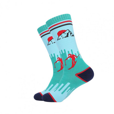 1 pora sportinių kojinių, atsparių nusidėvėjimui, tamprios neslystančios rankogaliai Minkštos storos vaikiškos slidinėjimo kojinės žiemai Sniego kojinės Žygio kojinės