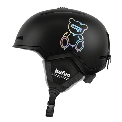 Slidinėjimo šalmas Snieglentė Vyras Moterys Merginos Berniukai Vaikai Vaikai Žiemos Sportas Dviračiai Laipiojimas Sniegas Rožinė Kompiuteris Leopardas Šiltas Juoda Balta