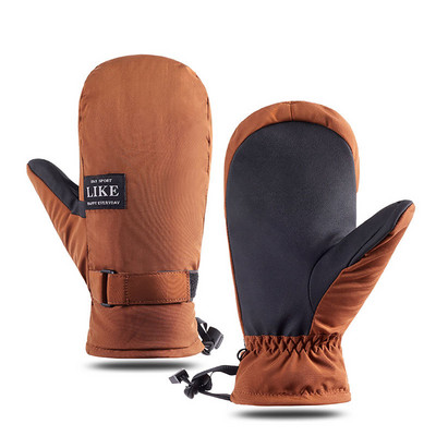 LOOGDEEL Зимни ски ръкавици Мъже Жени Сензорен екран Топлина Спорт на открито Къмпинг Неплъзгащи се Туризъм Ветроустойчиви Колоездене Ски ръкавици