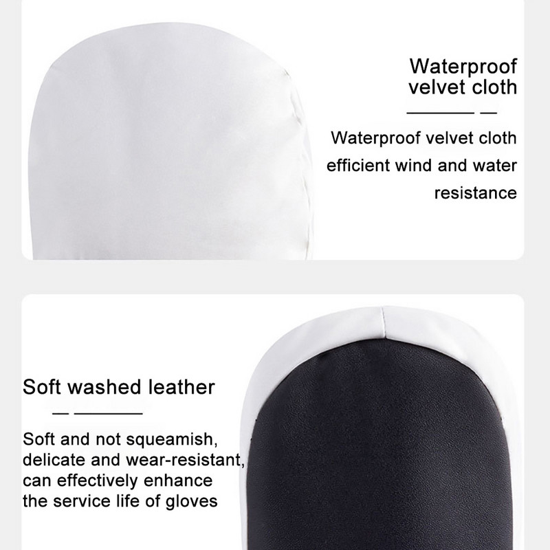 LOOGDEEL Зимни ски ръкавици Мъже Жени Сензорен екран Топлина Спорт на открито Къмпинг Неплъзгащи се Туризъм Ветроустойчиви Колоездене Ски ръкавици