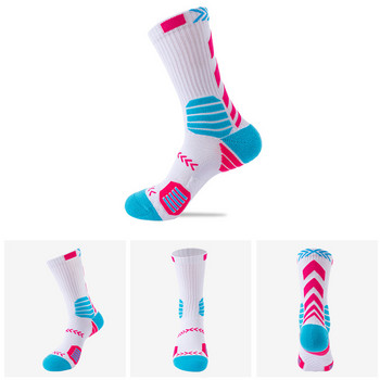 Нови мъжки елитни чорапи с дълъг ръкав Баскетболни чорапи Мъжки хавлиени долнища Поглъщащи потта дишащи професионални спортни чорапи