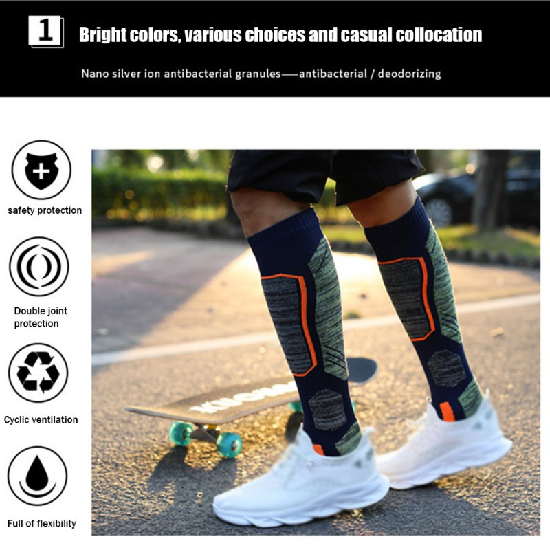 Žiemos Vyrai Moteriškos medvilnės terminės slidinėjimo kojinės suaugusiems Slidinėjimas Storesnės kojos Šiltos Snieglenčių sportas Dviračiai Vyrai Moteriškos sportinės kojinės