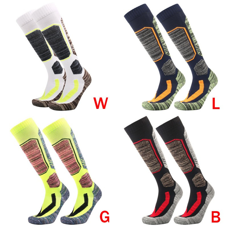 Žiemos Vyrai Moteriškos medvilnės terminės slidinėjimo kojinės suaugusiems Slidinėjimas Storesnės kojos Šiltos Snieglenčių sportas Dviračiai Vyrai Moteriškos sportinės kojinės