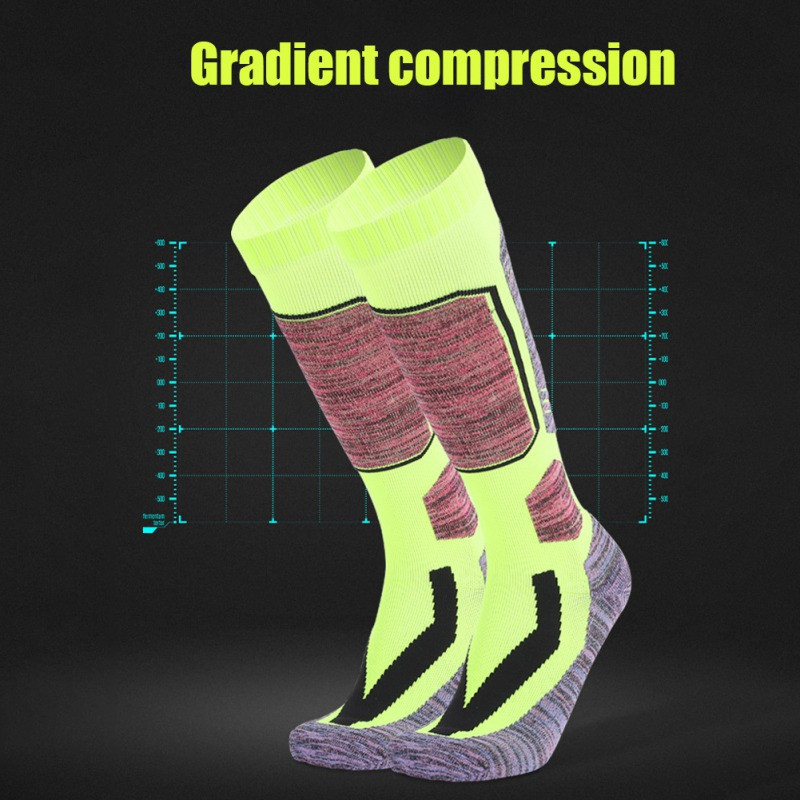 Žiemos Vyrai Moteriškos medvilnės terminės slidinėjimo kojinės suaugusiems Slidinėjimas Storesnės kojos Šiltos Snieglenčių sportas Dviračiai Vyrai Moteriškos sportinės kojinės