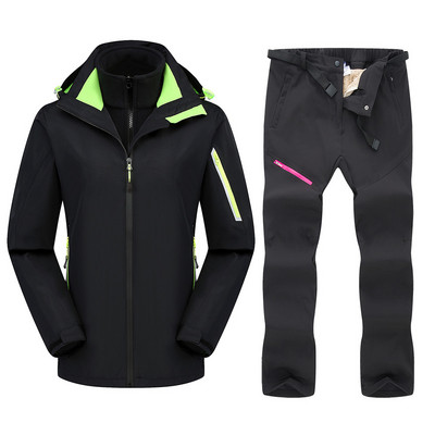 „Goexplore“ žiemos kostiumas, moteriškos kelnės ir striukė, neperšlampami vėjui atsparūs šilti kombinezonai, slidinėjimo kalnų sportiniai kostiumai, skirti snieglentei moterims