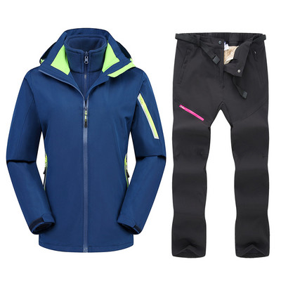 „Goexplore“ žiemos kostiumas, moteriškos kelnės ir striukė, neperšlampami vėjui atsparūs šilti kombinezonai, slidinėjimo kalnų sportiniai kostiumai, skirti snieglentei moterims