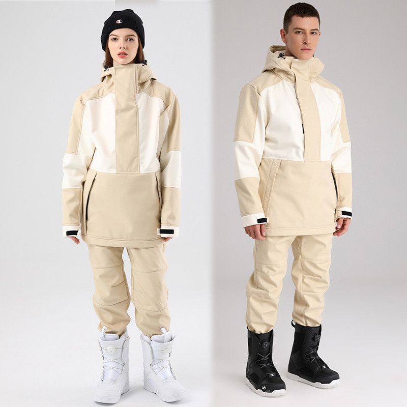 Naujas žieminis slidinėjimo kostiumas moteriškas lauko snieglenčių striuke šiltas, kvėpuojantis vyriškas kombinezonas, vandeniui atsparus vilnos sniego kelnių slidinėjimo rinkinys