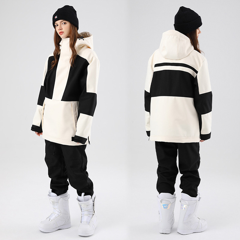 Naujas žieminis slidinėjimo kostiumas moteriškas lauko snieglenčių striuke šiltas, kvėpuojantis vyriškas kombinezonas, vandeniui atsparus vilnos sniego kelnių slidinėjimo rinkinys