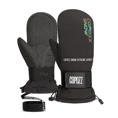 COPOZZ Kevlar Profesionalios žiemos terminės pirštinės Vyriškos kumštinės pirštinės storina -30 laipsnių slidinėjimo pirštinės Šiltos vandeniui atsparios sniego pirštinės