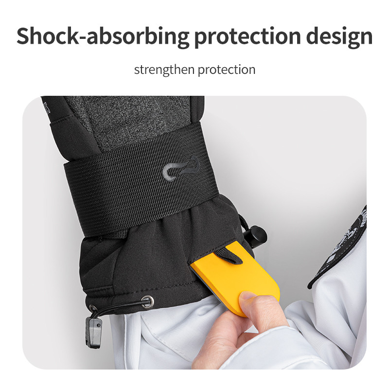 COPOZZ Kevlar Profesionalios žiemos terminės pirštinės Vyriškos kumštinės pirštinės storina -30 laipsnių slidinėjimo pirštinės Šiltos vandeniui atsparios sniego pirštinės