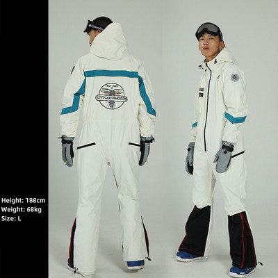 2022-es új férfi egyrészes síruha szabadtéri snowboard ruha, meleg szélálló vízálló jumpsuit sídzseki + nadrág szett overál