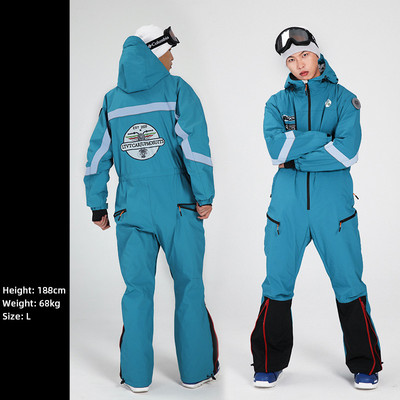 2022-es új férfi egyrészes síruha szabadtéri snowboard ruha, meleg szélálló vízálló jumpsuit sídzseki + nadrág szett overál