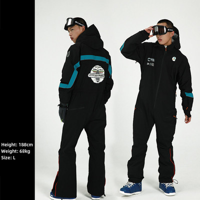 2022-es új férfi egyrészes síruha szabadtéri snowboard ruha, meleg szélálló vízálló jumpsuit sídzseki + nadrág szett overál