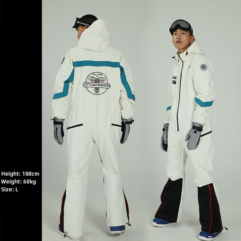 2022-es új férfi egyrészes síruha szabadtéri snowboard ruha, meleg szélálló vízálló jumpsuit sídzseki + nadrág szett overál
