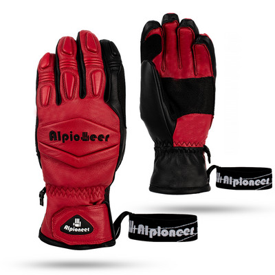 Slidinėjimo pirštinės vyrams, moterims, vandeniui atsparios ožkos odos žieminės šiltos sniego pirštinės, skirtos slidinėjimui snieglenčių motociklams sniego motociklų pirštinės