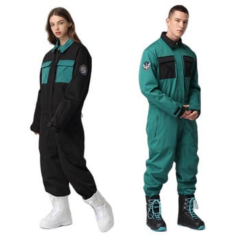 Χειμερινό Ski Jumpsuit Γυναικεία Snowboard Snow Suit Ανδρική γυναικεία φόρμα σκι αντιανεμική αδιάβροχη φόρμα για σκι -35 μοίρες