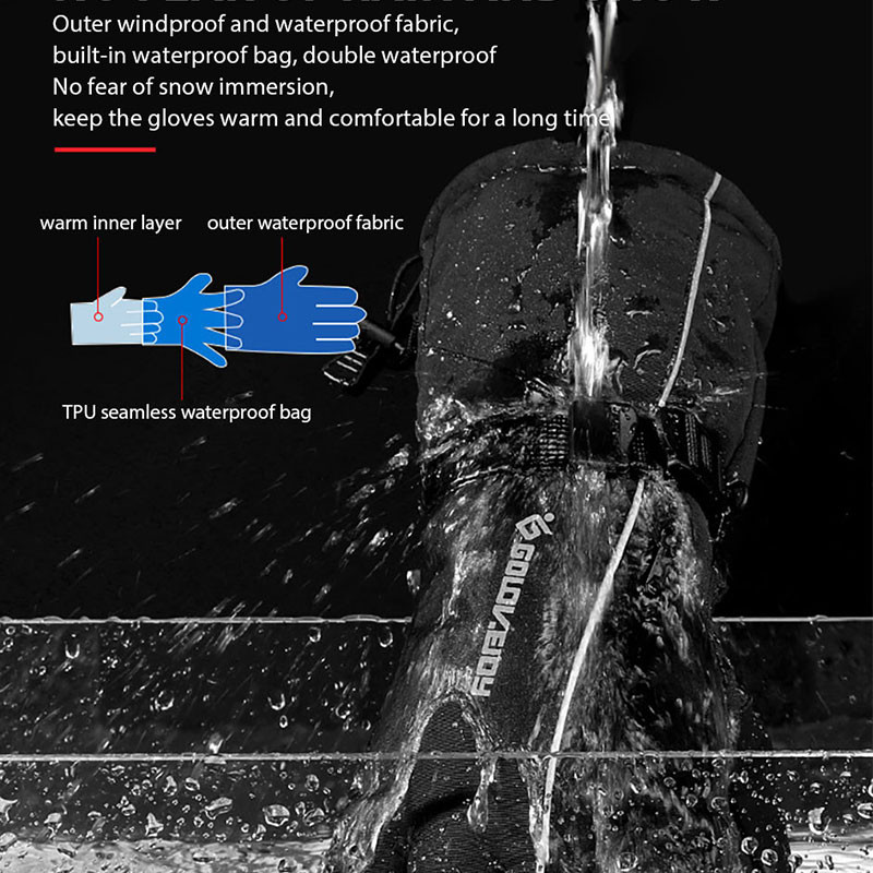 Nove muške, ženske skijaške rukavice, zimske vanjske tople, otporne na vjetar, vodootporne skijaške rukavice za daskanje na snijegu, podesive biciklističke rukavice s ekranom osjetljivim na dodir