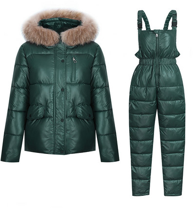 2021 Winter One Piece Jumpsuit Ski Γυναικείες φόρμες Ski Sust Jacket 2 τμχ Σετ χιονιού εξωτερικού χώρου