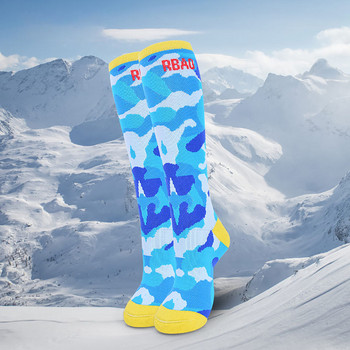 GOBYGO Υπαίθρια αθλήματα Ζεστά μαλακά παιδικά πατινάζ κάλτσες Παιδικές κάλτσες για σκι Snowboard Κάλτσες χειμερινού μακρύ σωλήνα Χοντρές ολόσωμες κάλτσες Terry