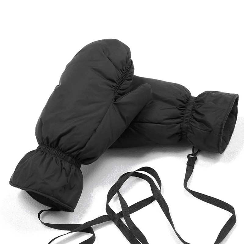 Down Feather Thermal Snowboard Síkesztyű férfi női Tél Meleg hó hegy Sí motorosszán ujjatlan gyerekek hosszú kötél akasztó