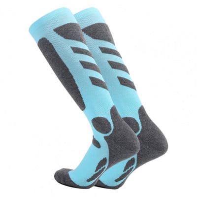 Sportzokni 1 pár Térdig érő sízokni Izzadságelnyelő pamut légáteresztő túra zokni sportoláshoz