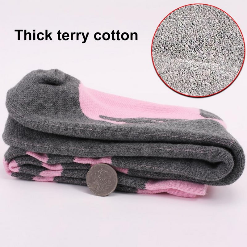 Sportzokni 1 pár Térdig érő sízokni Izzadságelnyelő pamut légáteresztő túra zokni sportoláshoz