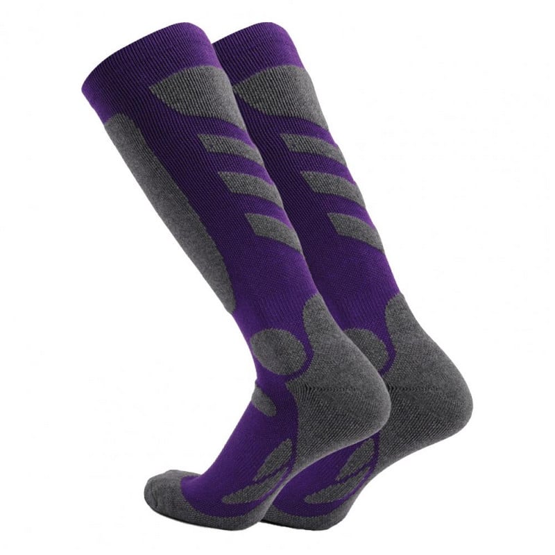 Sportzokni 1 pár Térdig érő sízokni Izzadságelnyelő pamut légáteresztő túra zokni sportoláshoz