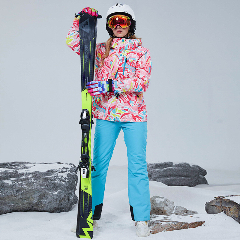 Zimsko skijaško odijelo Ženska jakna za skijanje na otvorenom Skijanje na snijegu Sportska planinska vodootporna odjeća za snijeg otporna na vjetar SK098