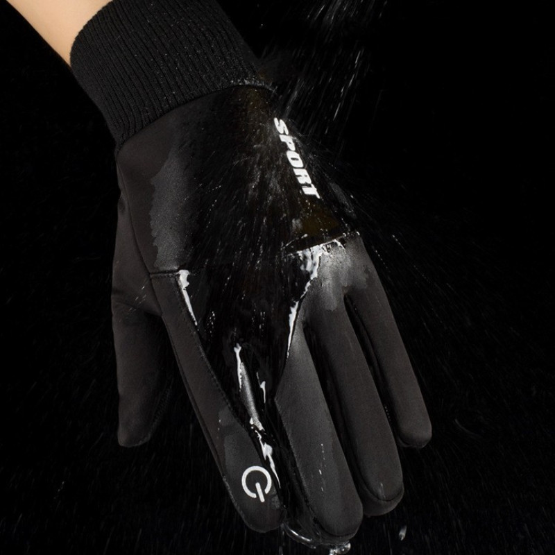 Téli Férfi Női Kesztyűk Hideg Vízálló Motoros Kerékpáros Kesztyűk Férfi Szabadtéri Sportok Meleg Thermal Polár Futó Síkesztyűk