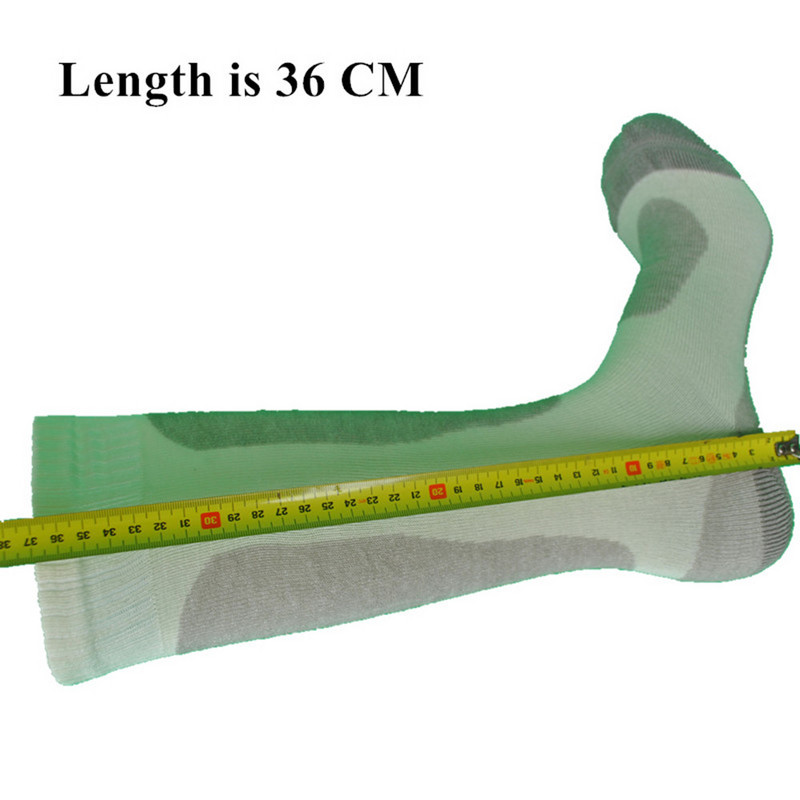 1 ζευγάρι Χειμερινές κάλτσες σκι από μπαμπού Terry, Γυναικείες κάλτσες Λευκό χρώμα (2 ζευγάρια)