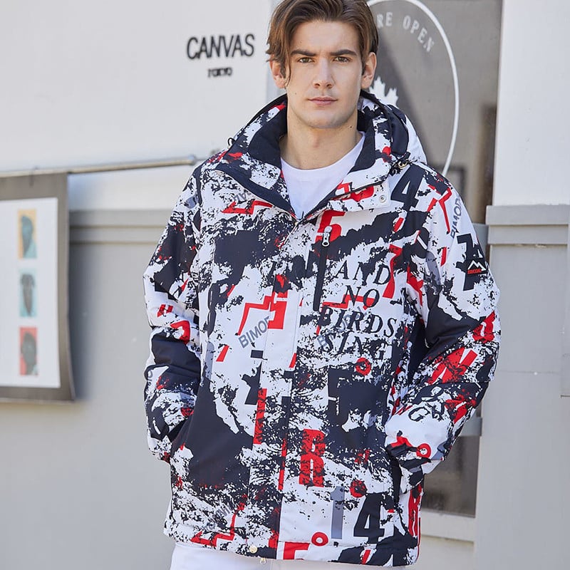 Férfi jéghó ruha készletek szabadtéri sportokhoz snowboard ruházat vízálló, lélegző síelési viselet téli dzsekik és pántos nadrágok