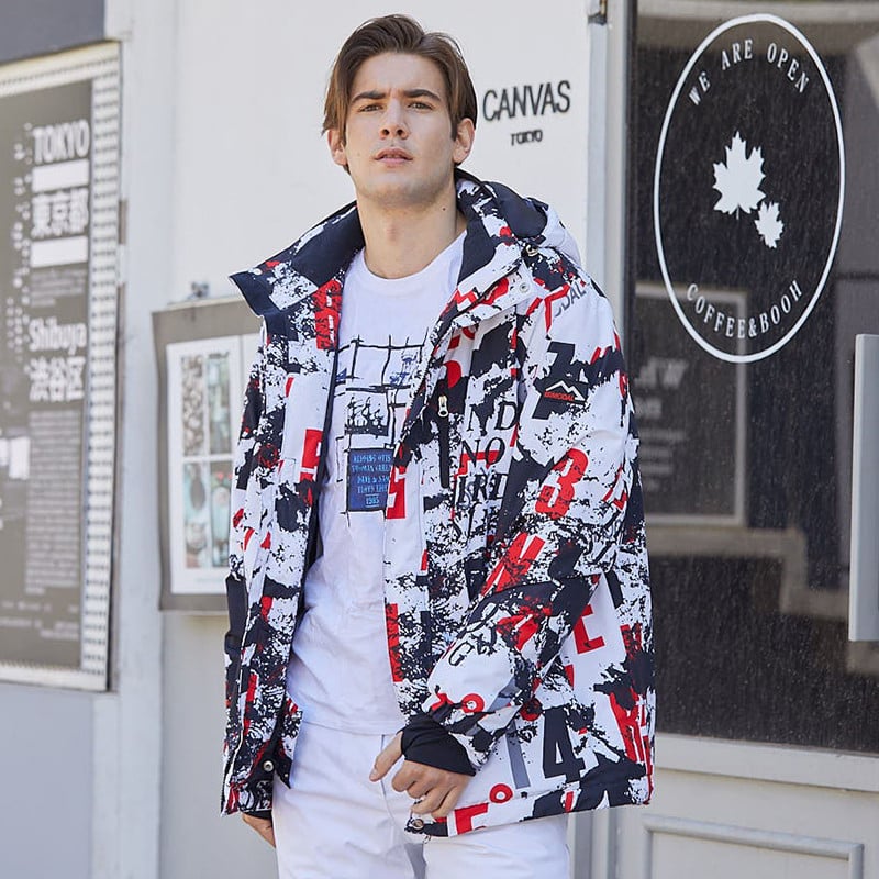 Férfi jéghó ruha készletek szabadtéri sportokhoz snowboard ruházat vízálló, lélegző síelési viselet téli dzsekik és pántos nadrágok