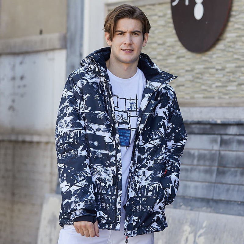 Férfi jéghó ruha készletek szabadtéri sportokhoz snowboard ruházat vízálló, lélegző síelési viselet téli dzsekik és pántos nadrágok