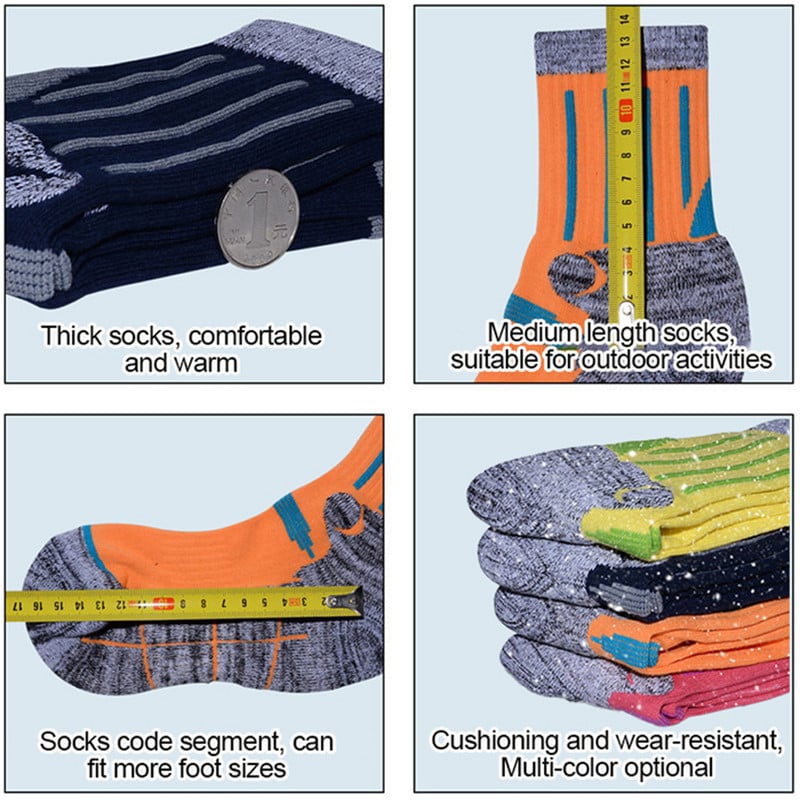 1 pár Meleg rövid Női Férfi Téli Szabadtéri Sportok Sízokni Snowboard Hegymászó Tube Zokni Sarok Kopásálló Puha