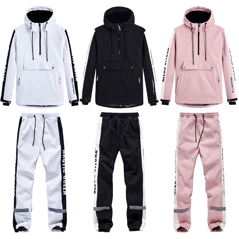 Új Férfi Női Párok Síruha Téli Szélálló Vízálló Síruházat Snowboard Kabát és Nadrág Ruha Hó Jelmezek