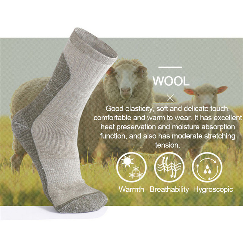 LOOGDEEL Ανδρικά Γυναικεία Χειμερινά αθλήματα εξωτερικού χώρου Merino Μάλλινες κάλτσες Snowboard Ορειβασία Σκι Thicken Warmth Moisture Wicking Κάλτσες