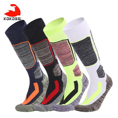 KoKossi Thermal garās caurules slēpošanas zeķes ziemas uztur siltumu, nodilumizturīgs, biezināts dvieļu apakšas āra sporta snovborda unisex zeķes