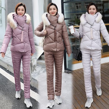 Lady Ski Jumpsuit Casual Χοντρό Χειμώνα Ζεστό Γυναικείο Snowboard Skisuit Σετ παντελόνι σκι για εξωτερικούς χώρους Σετ φερμουάρ για σκι