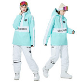 Ženski pulover Ice Snow Odijelo odgovarajuće boje Vodootporni zimski kostim Odjeća za snowboarding Skijaške jakne + hlače na naramenice