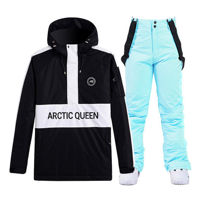 Ženski pulover Ice Snow Odijelo odgovarajuće boje Vodootporni zimski kostim Odjeća za snowboarding Skijaške jakne + hlače na naramenice
